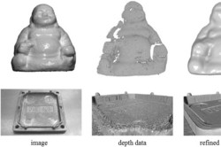 Verschiedene 3D Rekonstruktionen einer kleinen Buddha Statue