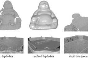 Verschiedene 3D Rekonstruktionen einer kleinen Buddha Statue