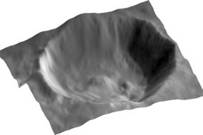 3D Modell des Kraters Menelaus