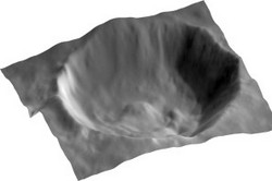 3D Modell des Kraters Menelaus
