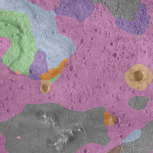 Geomorphologische Karte des Mars Landeplatzes