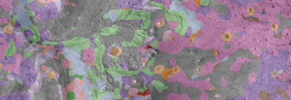 Geomorphologische Karte des Mars Landeplatzes