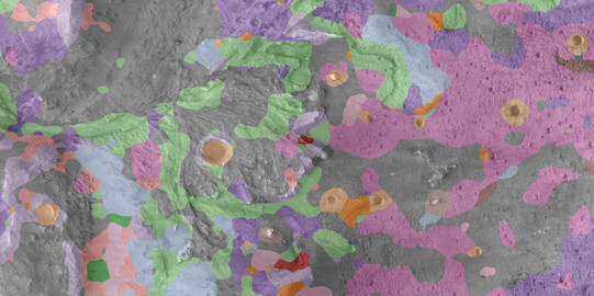 Geomorphologische Karte des Mars Landeplatzes
