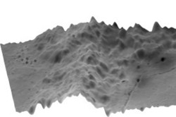 Detailliertes 3D Modell des östlichen Teils des Kraters Alphonsus